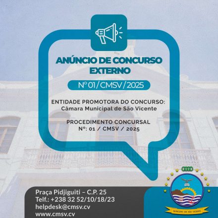 ANÚNCIO DE CONCURSO EXTERNO Nº 1/CMSV/2025